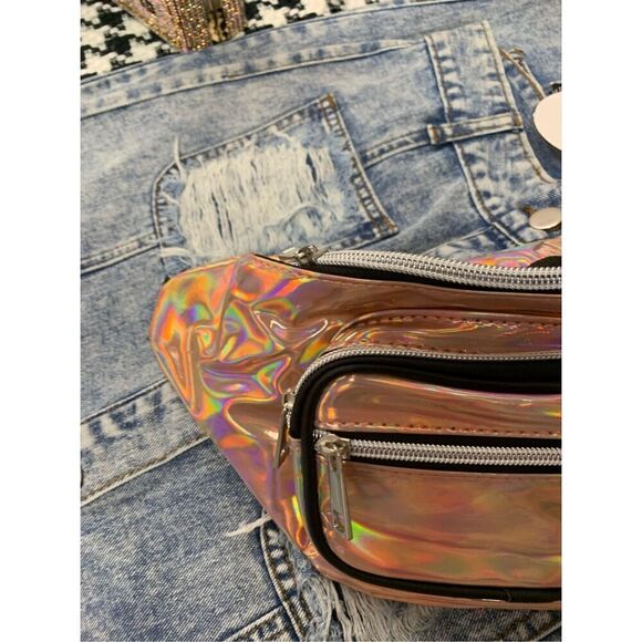 Metallic Faux Leather Fanny Pack - Picture 3 of 5